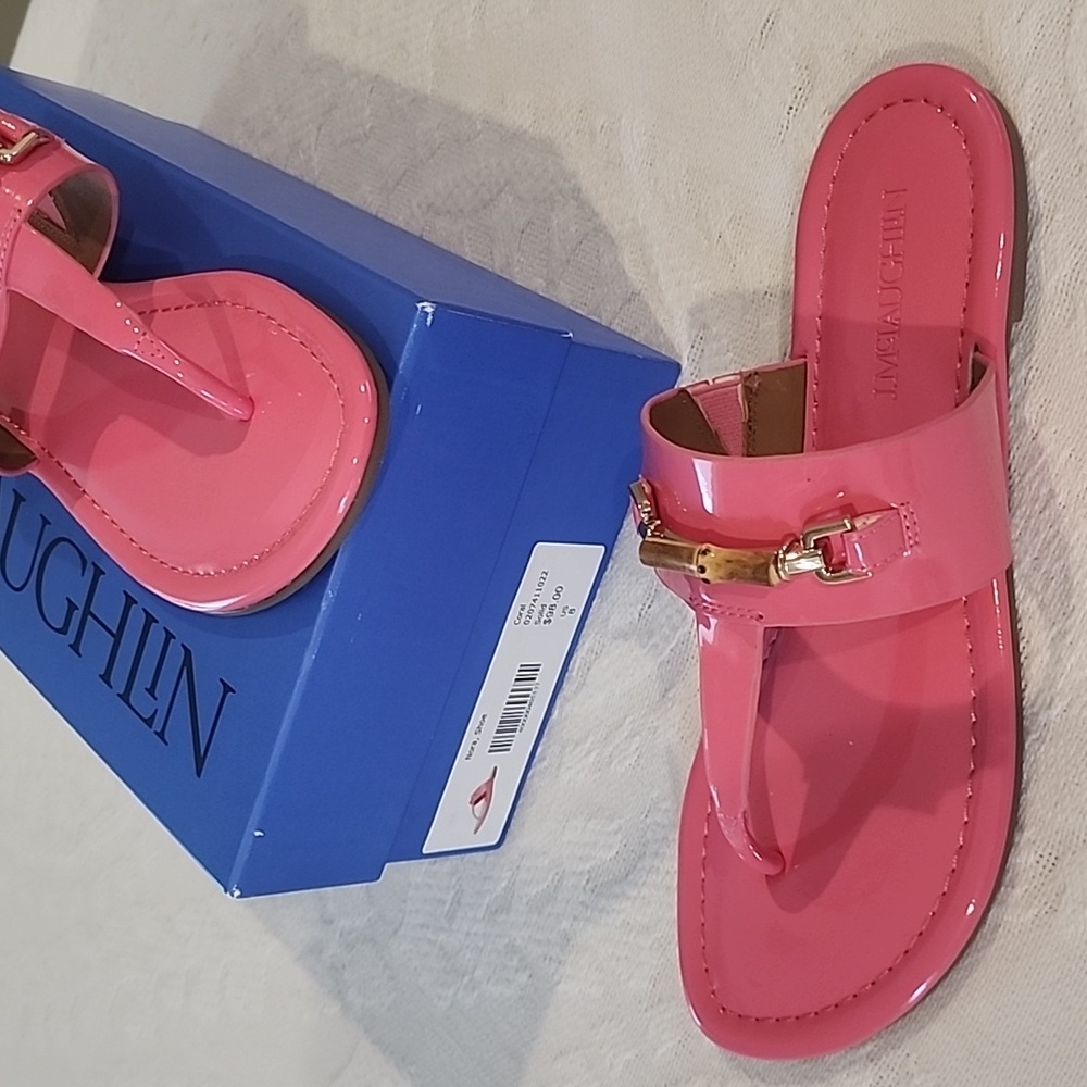 Vibrant  Sandals with Gold And Bamboo Accents - Picture 8 of 8